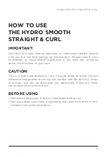 Preview for 11 page of VS Sassoon HYDRO SMOOTH STRAIGHT & CURL VSS3290A Instruction Booklet