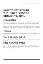 Preview for 15 page of VS Sassoon HYDRO SMOOTH STRAIGHT & CURL VSS3290A Instruction Booklet