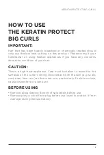 Preview for 9 page of VS Sassoon KERATIN PROTECT BIG CURLS Instruction Booklet