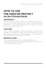 Preview for 9 page of VS Sassoon KERATIN PROTECT VSLE2540A Instruction Booklet