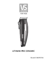 VS Sassoon LITHIUM-PRO CERAMIC VSM7474A Manual preview