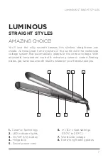 Предварительный просмотр 7 страницы VS Sassoon LUMINOUS STRAIGHT STYLES VSS221HA Instruction Booklet