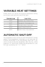 Предварительный просмотр 11 страницы VS Sassoon LUMINOUS STRAIGHT STYLES VSS221HA Instruction Booklet