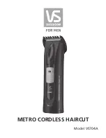 VS Sassoon Metro Cordless HairCut VS704A Manual preview