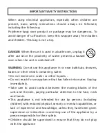 Preview for 2 page of VS Sassoon Metro Cordless HairCut VS704A Manual