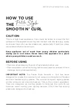 Preview for 9 page of VS Sassoon Petite Style COLLECTION SMOOTH N' CURL Instruction Booklet