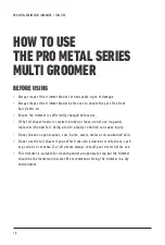 Preview for 10 page of VS Sassoon PRO METAL Series Manual