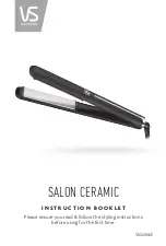 Preview for 1 page of VS Sassoon SALON CERAMIC VSS2514A Instruction Booklet