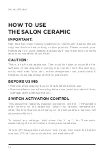 Preview for 10 page of VS Sassoon SALON CERAMIC VSS2514A Instruction Booklet