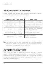 Preview for 12 page of VS Sassoon SALON CERAMIC VSS2514A Instruction Booklet