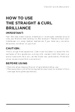 Preview for 9 page of VS Sassoon STRAIGHT & CURL BRILLIANCE VSS481A Instruction Booklet