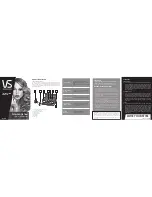 VS Sassoon VS3133A Instruction Booklet preview