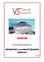 Preview for 1 page of VS Security Products SV91M Operating And Maintenance Manual