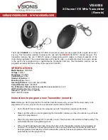 Preview for 1 page of VSIONIS VIS-8008 Instructions