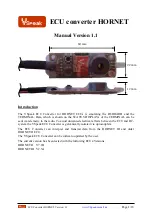 VSpeak ECU converter HORNET Manual preview