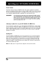 Preview for 11 page of VST FireWire CD-R/RW Drive User Manual