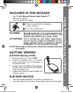 Preview for 4 page of VTech Baby Musical Dreams Light Projector User Manual