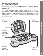 Предварительный просмотр 3 страницы VTech 80-073800 - Babys Learning Laptop User Manual