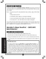 Preview for 18 page of VTech Alphabert s Magic Readport User Manual