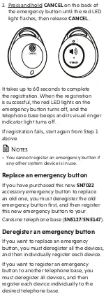 Preview for 9 page of VTech CareLine SN7022 User Manual