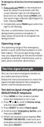 Preview for 10 page of VTech CareLine SN7022 User Manual