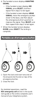 Preview for 11 page of VTech CareLine SN7022 User Manual