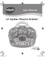 VTech Lil' Speller Phonics Station User Manual предпросмотр