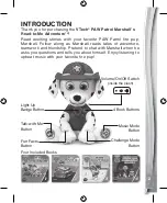 Предварительный просмотр 2 страницы VTech PAW Patrol Marshall's Read-to-Me Adventure Parents' Manual