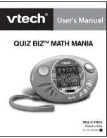 VTech Quiz Biz Math Mania User Manual preview