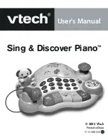 VTech Sing & Discover Piano User Manual preview