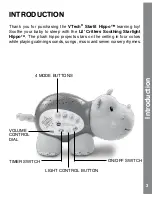 Preview for 3 page of VTech Soothing Starlight Hippo User Manual