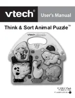 VTech Think & Sort Animal Puzzle User Manual предпросмотр