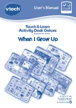 VTech Touch & Learn Activity Desk Deluxe When I Grow Up Expansion Pack User Manual предпросмотр