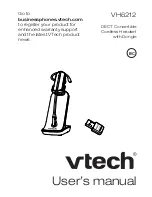 Preview for 1 page of VTech VH6212 User Manual