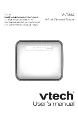 VTech VNT832 User Manual preview