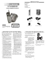 Preview for 1 page of VTech VT9105 User Manual