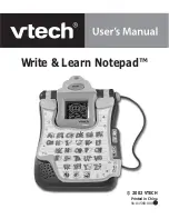 VTech Write & Learn Notepad User Manual preview