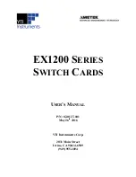 VTI Instruments EX1200 Series User Manual preview