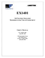 Предварительный просмотр 1 страницы VTI Instruments EX1401 User Manual