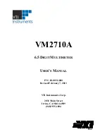 VTI Instruments VM2710A User Manual preview