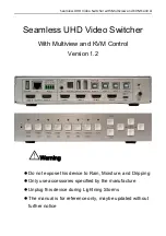 VTRIX SWB512MV Manual preview