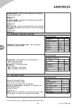 Preview for 22 page of VTS Medical Systems ventus VS 10-75 CG UPC Operation And Maintenance Manual