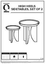 vtwonen HIGH HEELS SIDETABLES SET OF 2 Manual предпросмотр