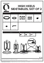 Preview for 4 page of vtwonen HIGH HEELS SIDETABLES SET OF 2 Manual