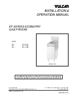 Vulcan-Hart EF SERIES Installation & Operation Manual preview