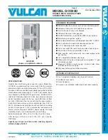 Preview for 1 page of Vulcan-Hart GCO22D Specifications