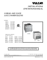 Vulcan-Hart GHCB34 Installation And Operation Manual preview