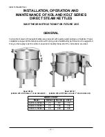 Preview for 4 page of Vulcan-Hart K20DL Installation & Operation Manual