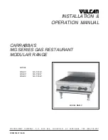 Vulcan-Hart MG24C Installation & Operation Manual preview