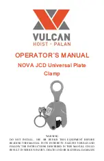 Preview for 1 page of Vulcan-Hart NOVA JCD 1T Operator'S Manual